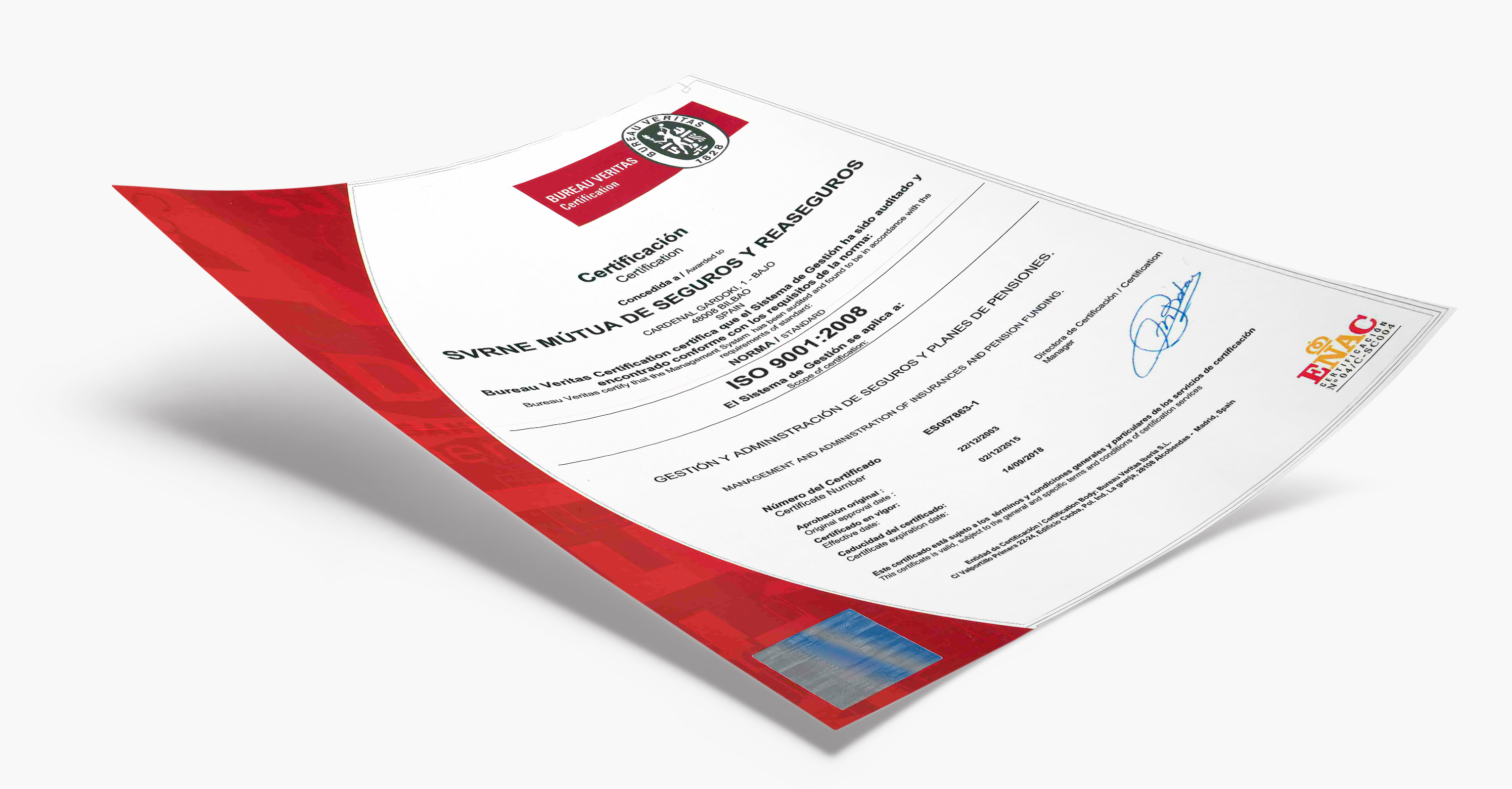 certificado BVOI surne